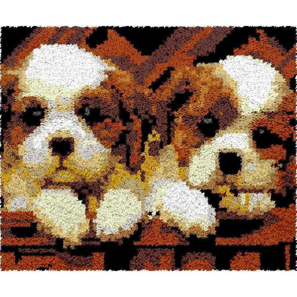 Twins Rug - (16x20in - 40x50cm) - DIY Latch Hook Kit