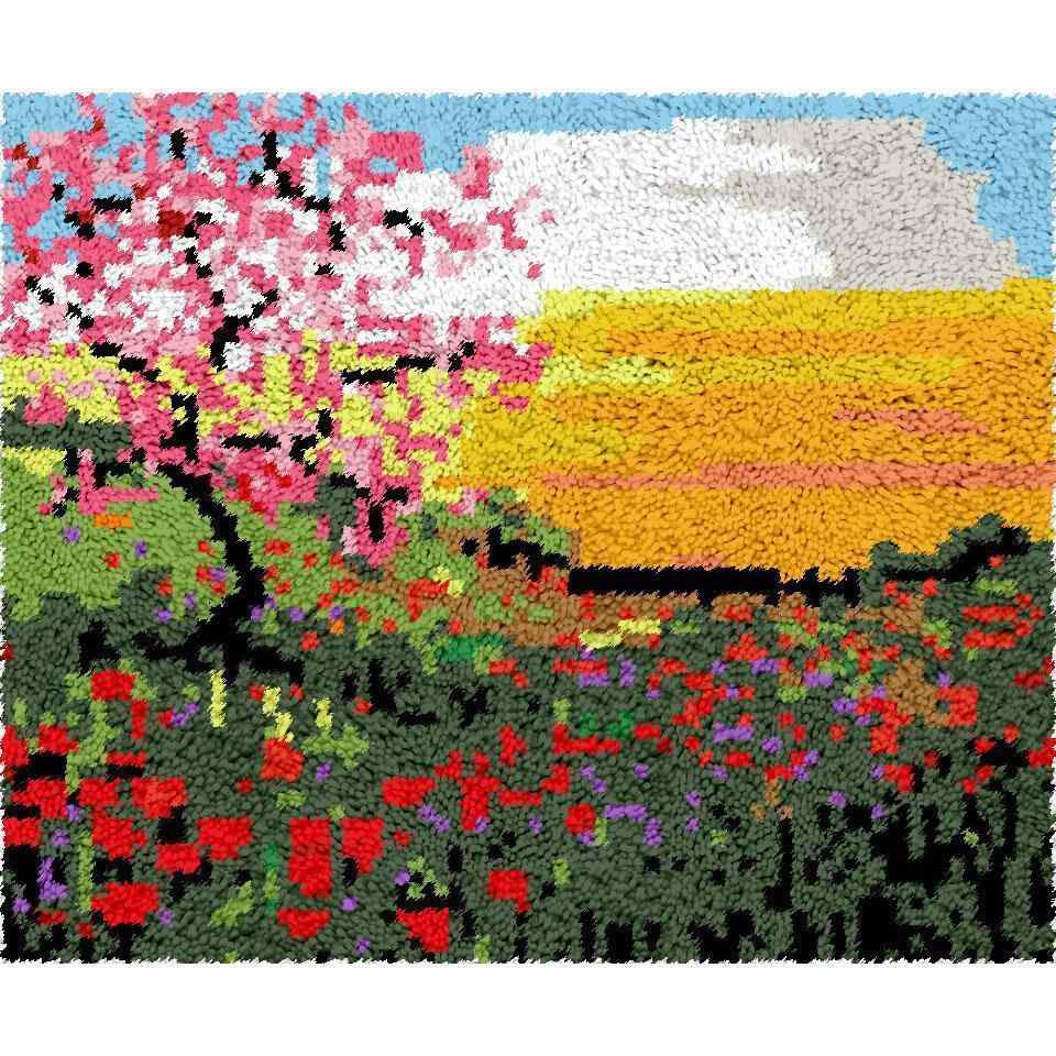 County Field Rug - (16x20in - 40x50cm) - DIY Latch Hook Kit