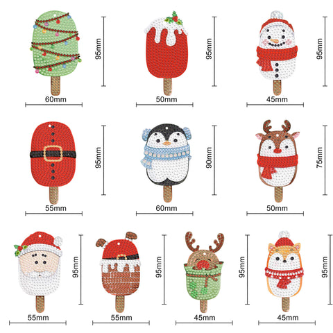 Christmas Ornaments (10 pack) - Diamond Painting Accessories