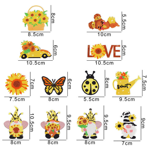 Yellow Ornaments (10 pack) - Diamond Painting Accessories