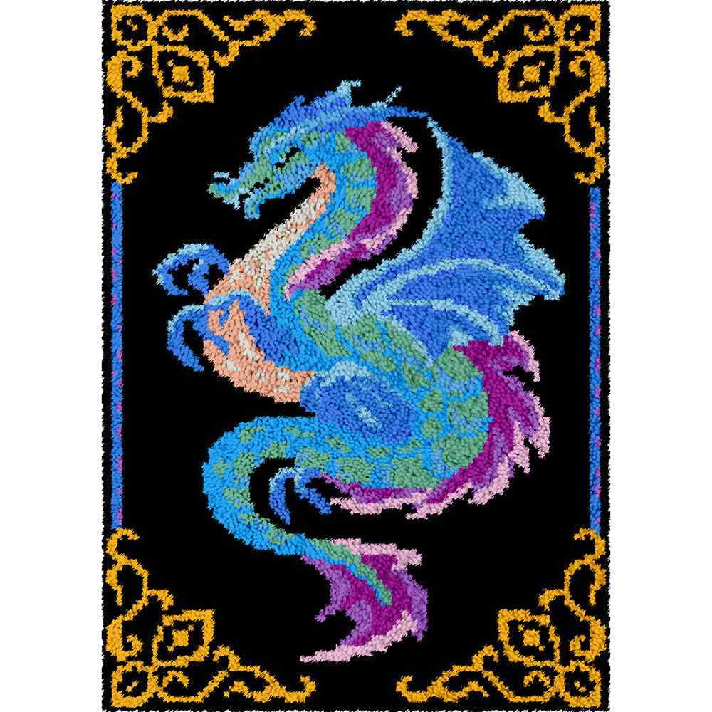 Legendary Dragon - (23x33in - 60x85cm) - DIY Latch Hook Kit