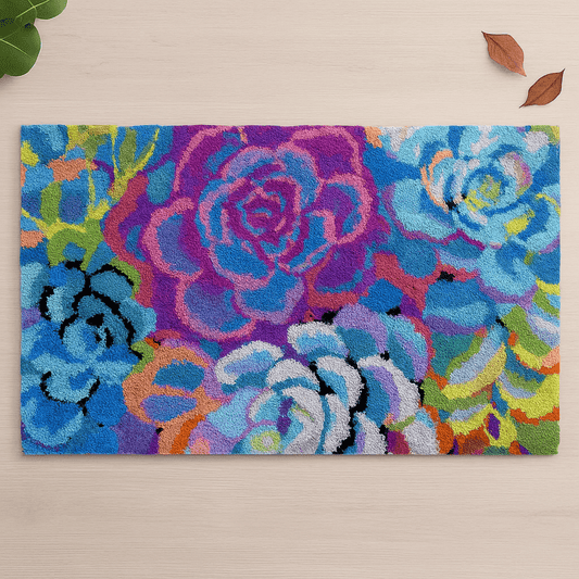 Floral Collection - (33x23in - 85x60cm) - DIY Latch Hook Kit