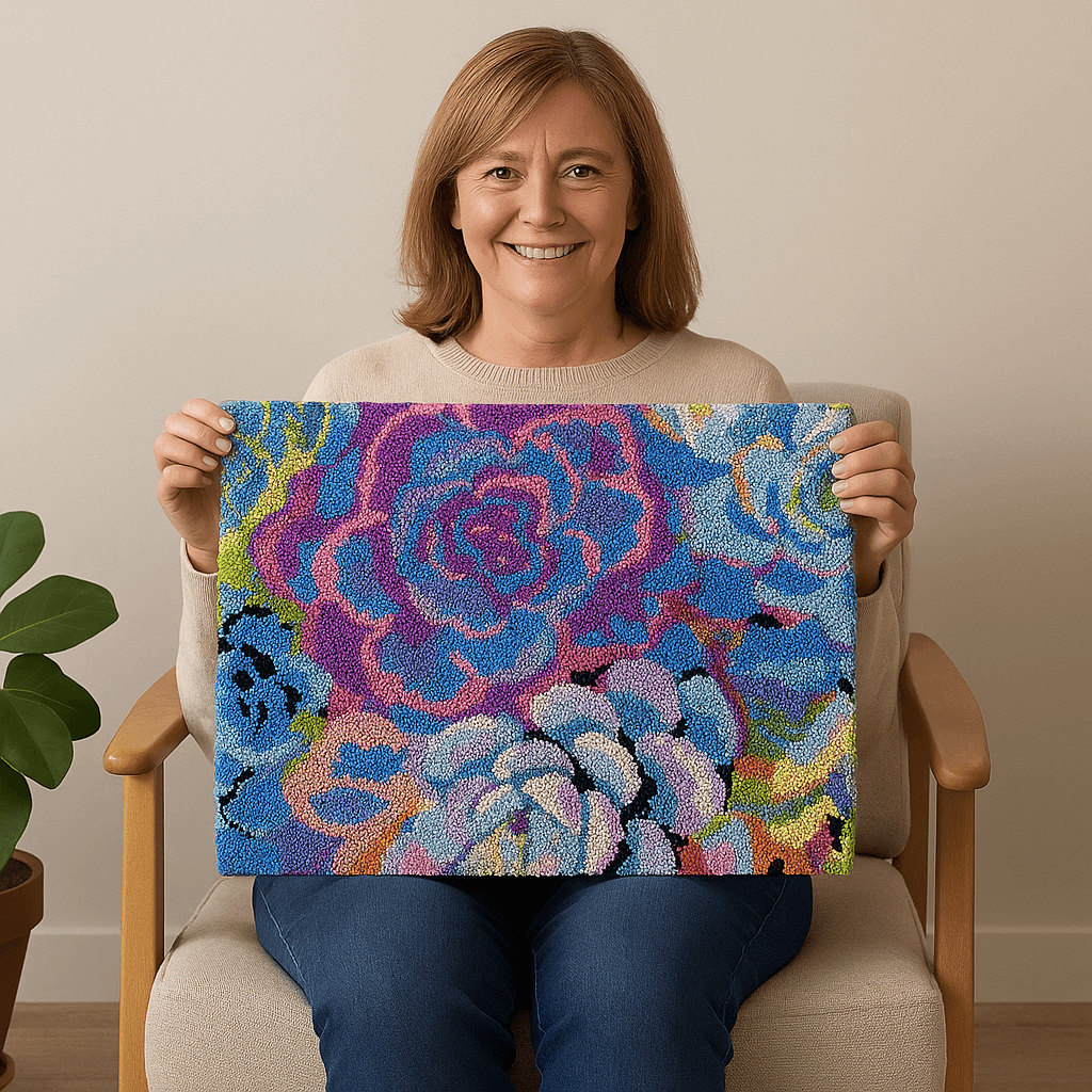 Floral Collection - (33x23in - 85x60cm) - DIY Latch Hook Kit