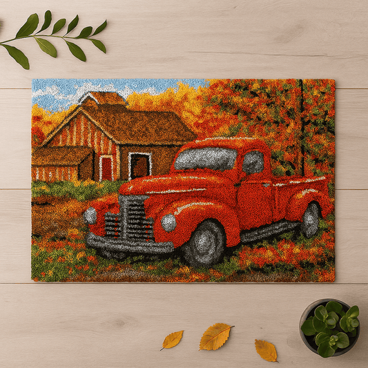 Oldies Car - (33x23in - 85x60cm) - DIY Latch Hook Kit