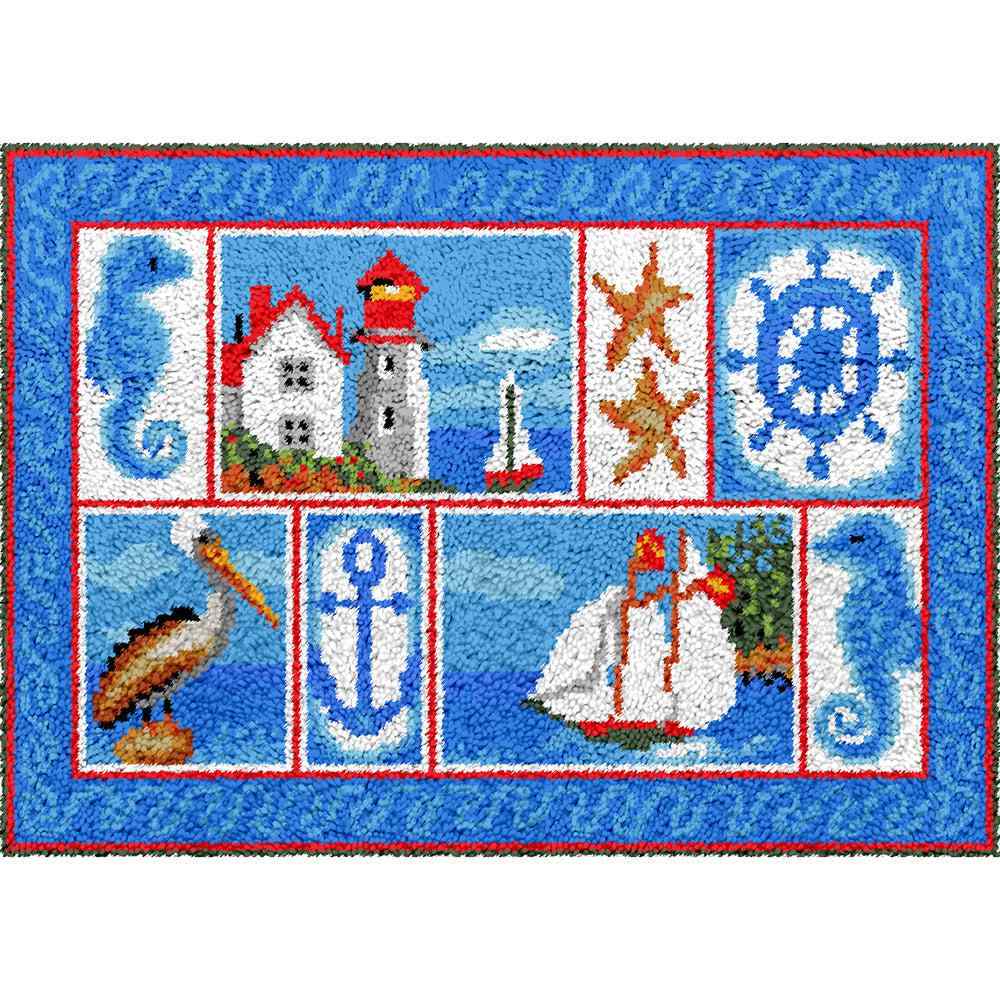 Seaside Life - (33x23in - 85x60cm) - DIY Latch Hook Kit