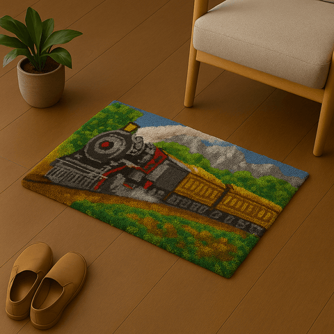 Passenger Train - (33x23in - 85x60cm) - DIY Latch Hook Kit