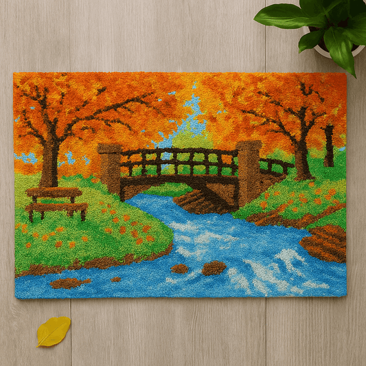 Country Bridge - (33x23in - 85x60cm) - DIY Latch Hook Kit