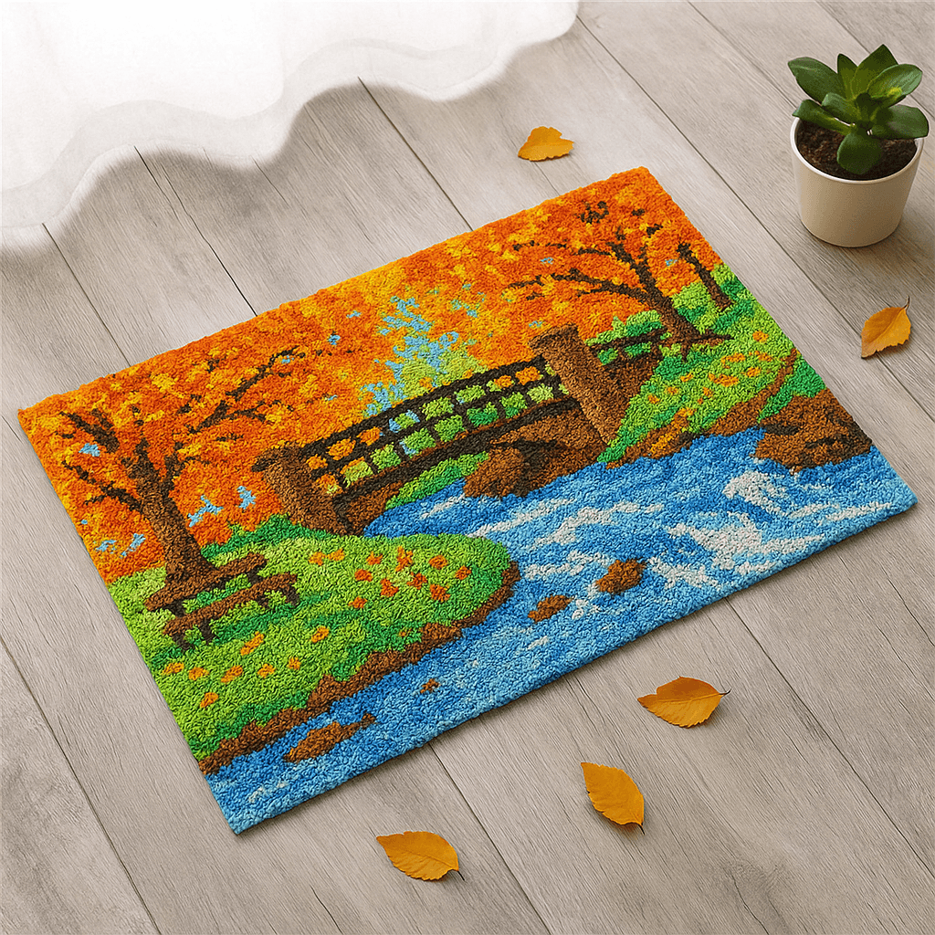 Country Bridge - (33x23in - 85x60cm) - DIY Latch Hook Kit