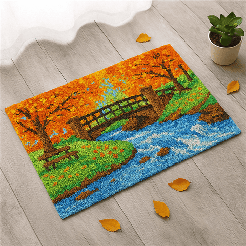 Country Bridge - (33x23in - 85x60cm) - DIY Latch Hook Kit