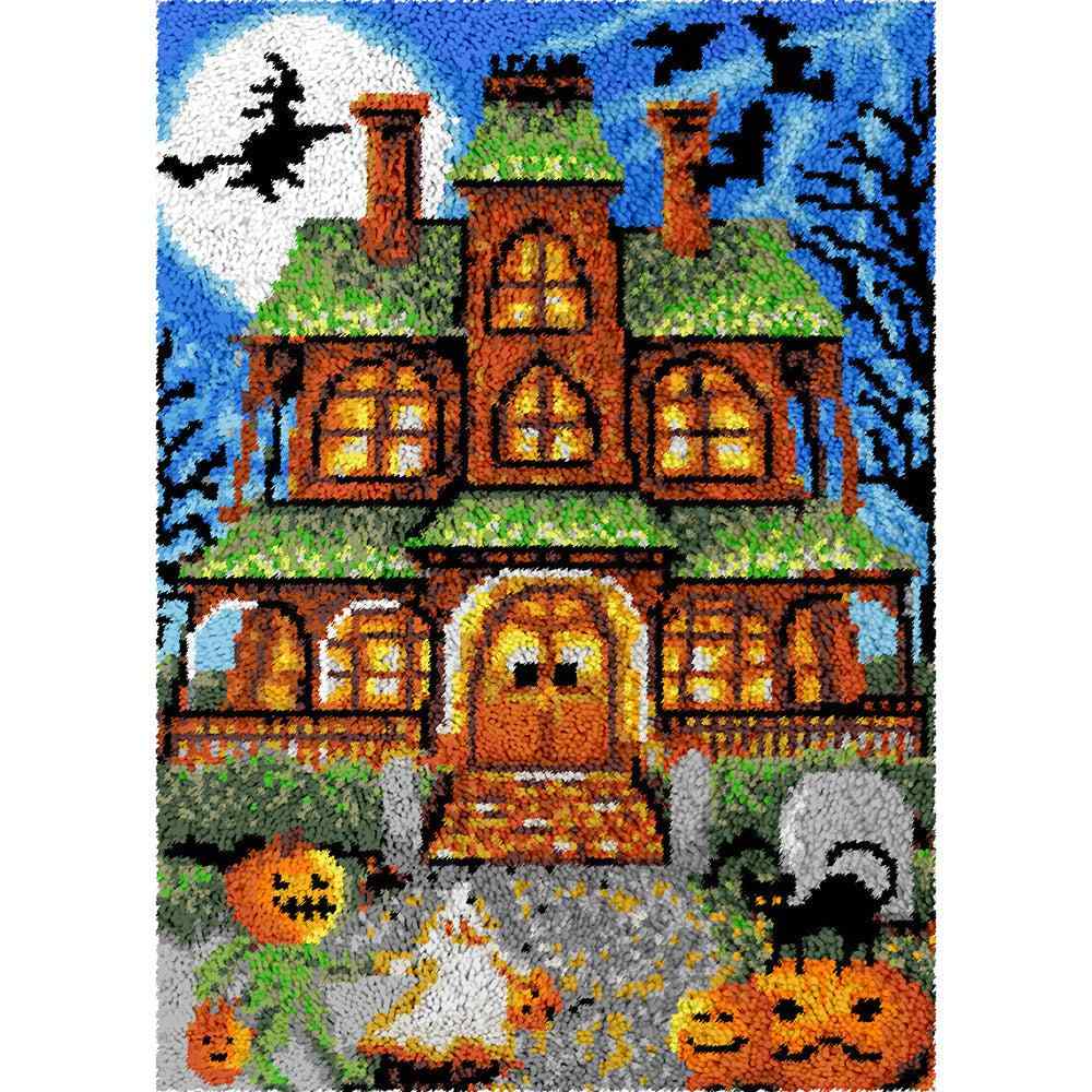 Haunted House - (23x33in - 60x85cm) - DIY Latch Hook Kit