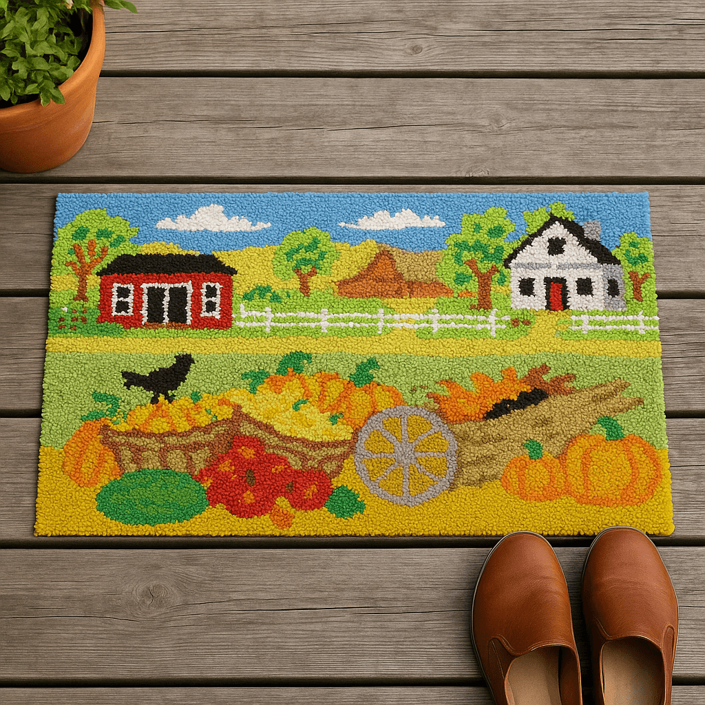 Country Farm - (33x23in - 85x60cm) - DIY Latch Hook Kit