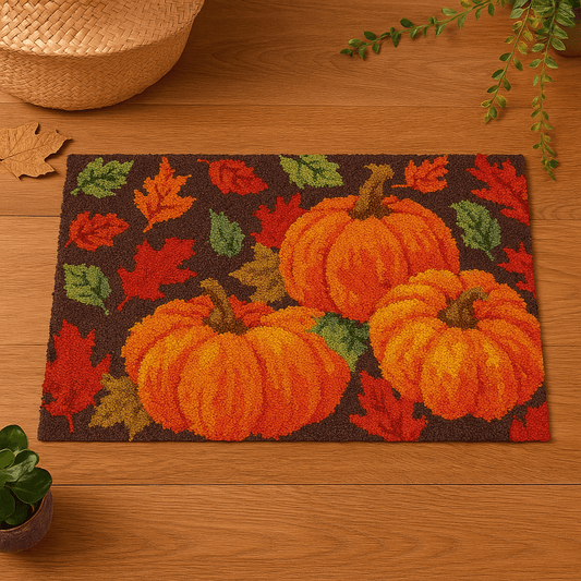 Pumpkins! - (16x24in - 40x60cm ) - DIY Latch Hook Kit