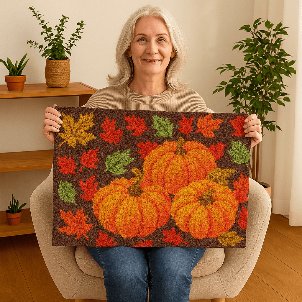 Pumpkins! - (33x23in - 85x60cm) - DIY Latch Hook Kit