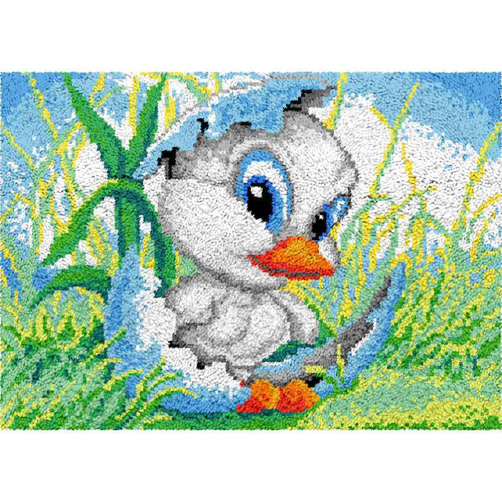 Baby Duckling - (33x23in - 85x60cm) - DIY Latch Hook Kit