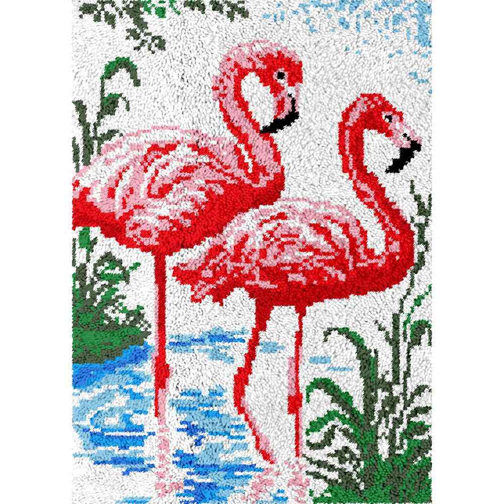 Flamingo Partners - (23x33in - 60x85cm) - DIY Latch Hook Kit