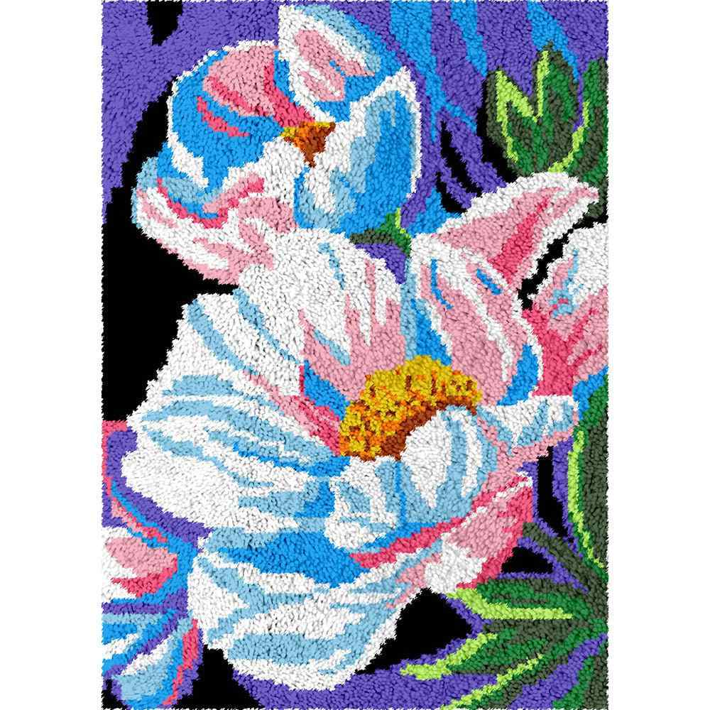 Ethereal Flower - (23x33in - 60x85cm) - DIY Latch Hook Kit