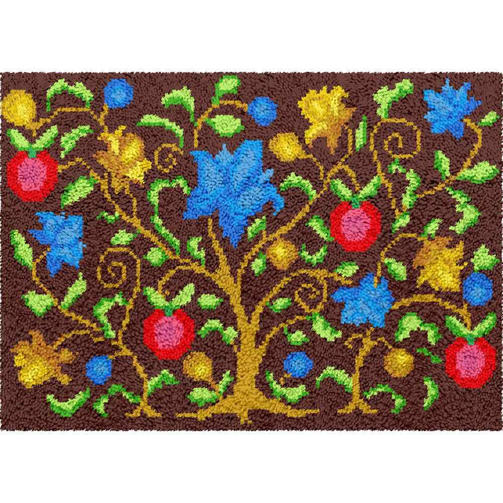 Flower Tree - (33x23in - 85x60cm) - DIY Latch Hook Kit