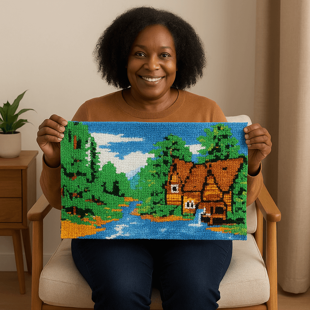 Calm River - (33x23in - 85x60cm) - DIY Latch Hook Kit