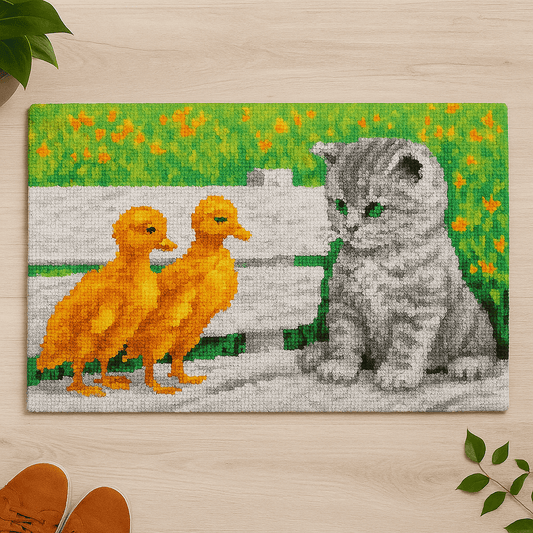 Park Friends - (16x24in - 40x60cm ) - DIY Latch Hook Kit