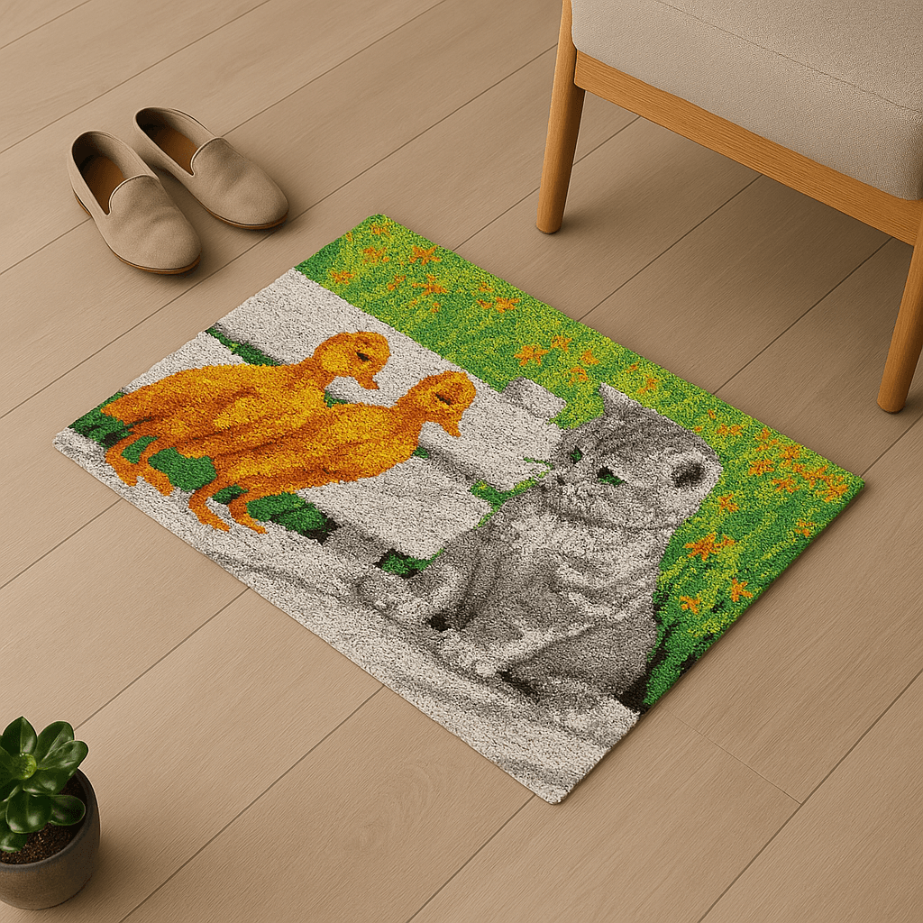 Park Friends - (33x23in - 85x60cm) - DIY Latch Hook Kit