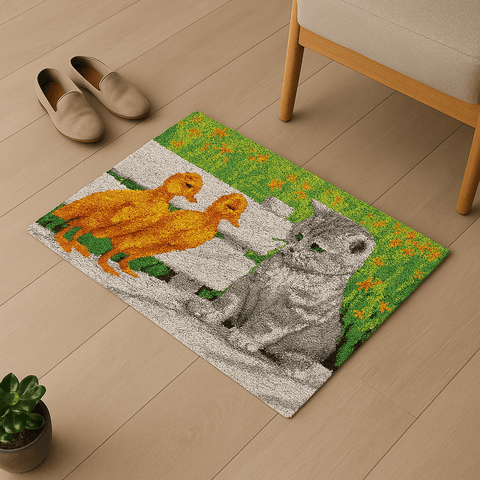 Park Friends - (33x23in - 85x60cm) - DIY Latch Hook Kit