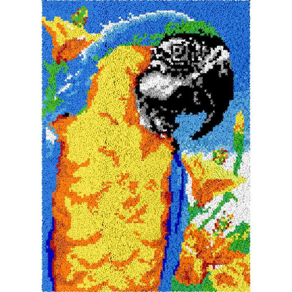 Macaw - (23x33in - 60x85cm) - DIY Latch Hook Kit