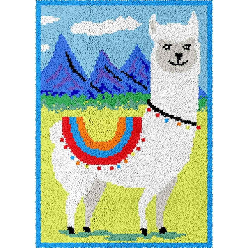 Llama - (23x33in - 60x85cm) - DIY Latch Hook Kit