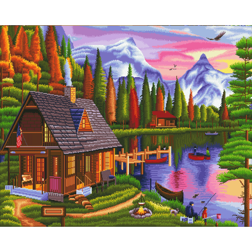 The Fishing Hut - Artist Choice DIY Diamond Painting Kit