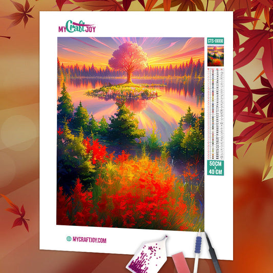 Twilight in Fall - DIY Diamond Painting Kit