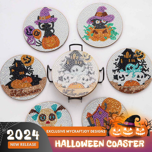 Halloween 6-pack - Diamond Painting Coasters