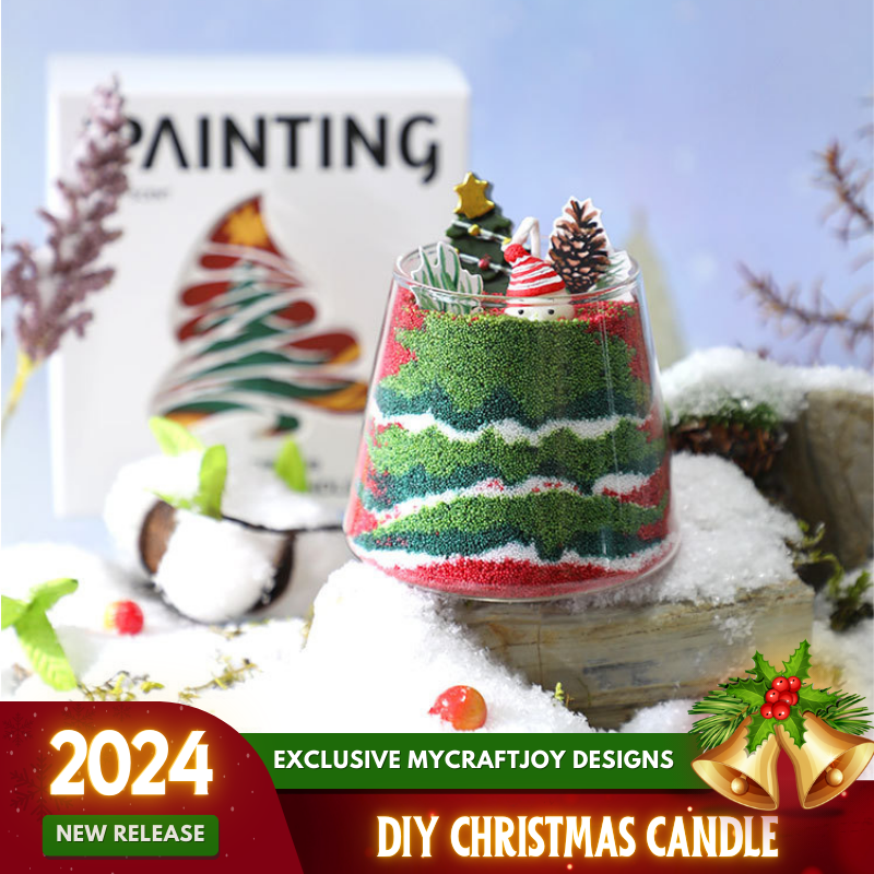 DIY Christmas Sand Painting Candle Kit