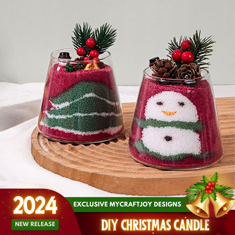 DIY Christmas Sand Painting Candle Kit