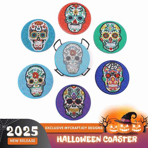 Sugar Skulls 6-pack - Diamond Painting Coasters
