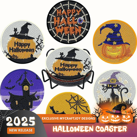 Halloween 6-pack - Diamond Painting Coasters