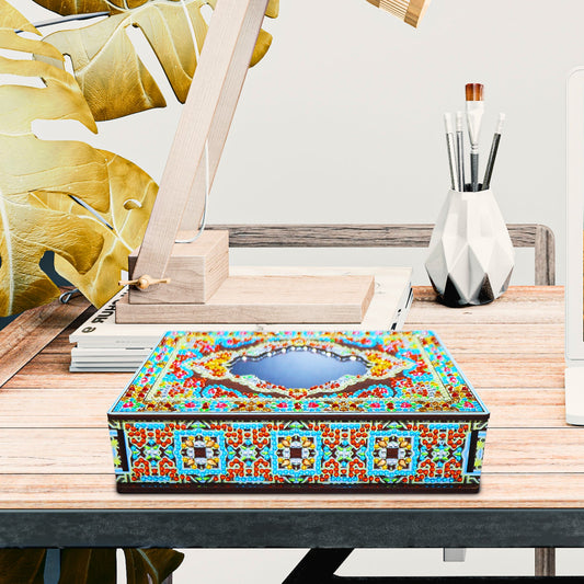 Wood Box Organizer with Mirror - Diamond Painting Accessories
