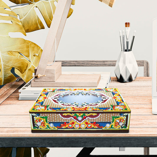 Wood Box Organizer with Mirror - Diamond Painting Accessories