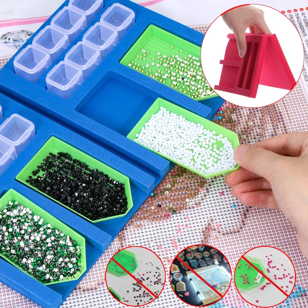 Crystal Crate - Foldable Diamond Painting Tray Organizer