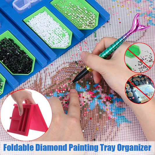 Crystal Crate - Foldable Diamond Painting Tray Organizer
