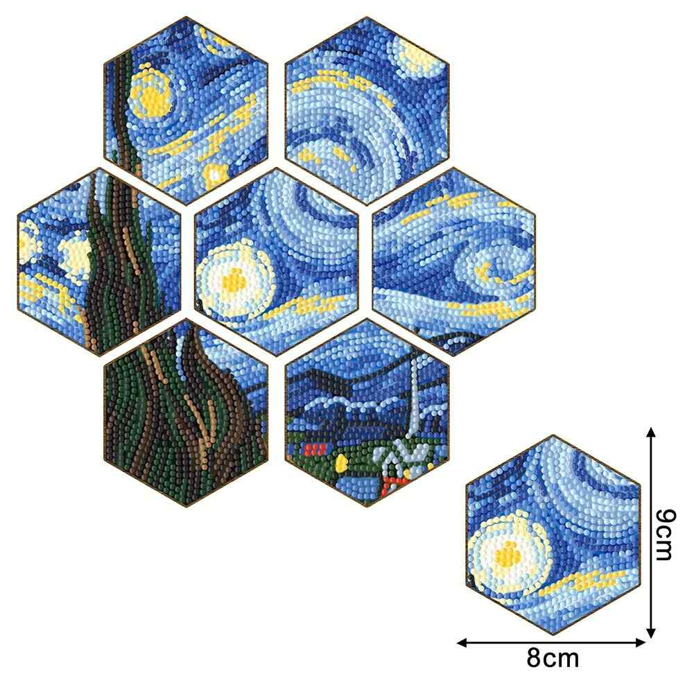 Honey Comb 7-pack - Diamond Painting Coasters