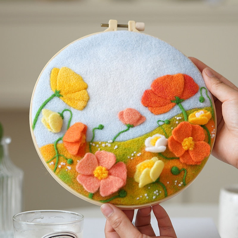 Flower Field - DIY Felt Painting Kit