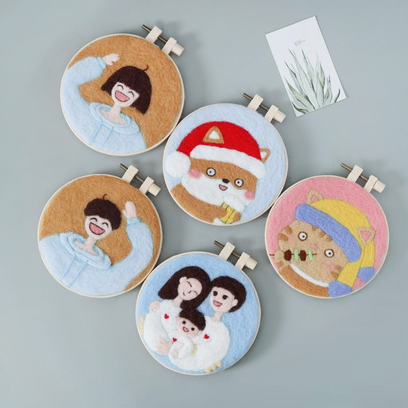 Christmas Cat - DIY Felt Painting Kit