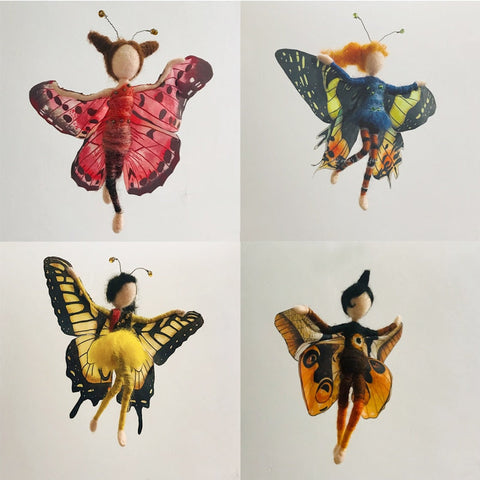 Yellow Orange Butterfly - DIY Felt Painting Kit