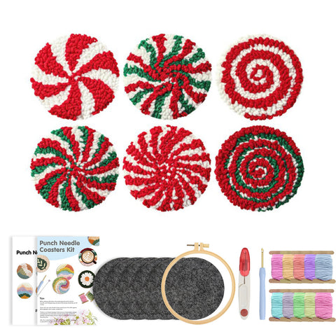 Holiday - Punch Needle Coaster (6-Piece Set)