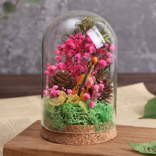 DIY Eternal Flowers - Glass Dome - Style 3