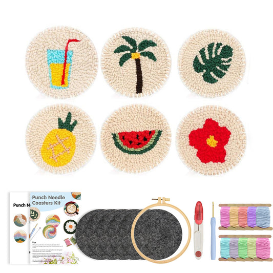 Summer - Punch Needle Coaster (6-Piece Set)