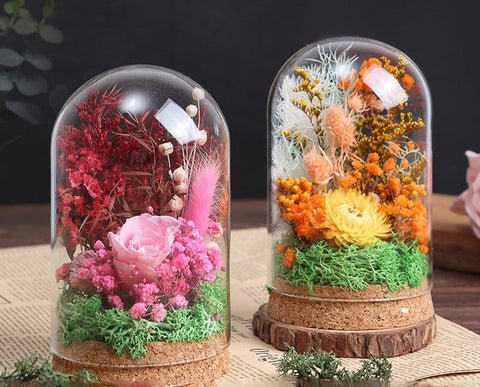 DIY Eternal Flowers - Glass Dome - Style 15