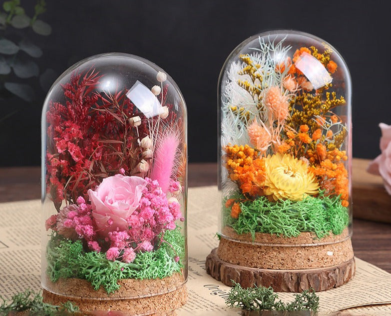 DIY Eternal Flowers - Glass Dome - Style 14