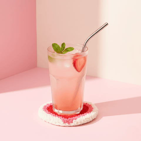 Golden Bliss - Punch Needle Coaster (6-Piece Set)