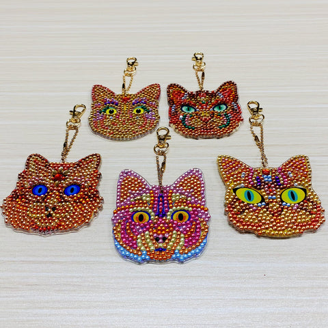 Cat Keychain (5 pack) - Diamond Painting Accessories