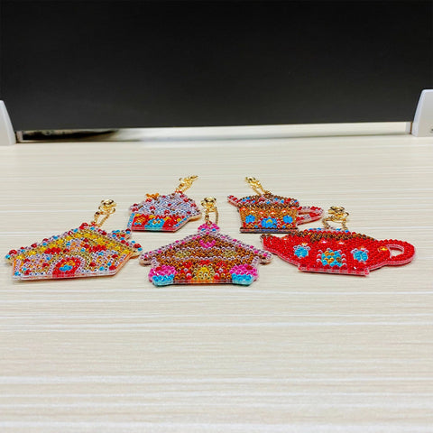 Houses Keychain (5 pack) - Diamond Painting Accessories